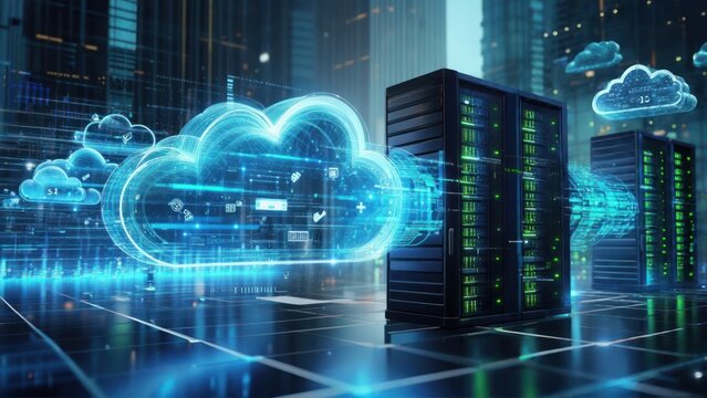 Cloud servers in a city