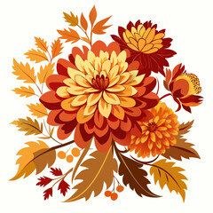 set of autumn leaves