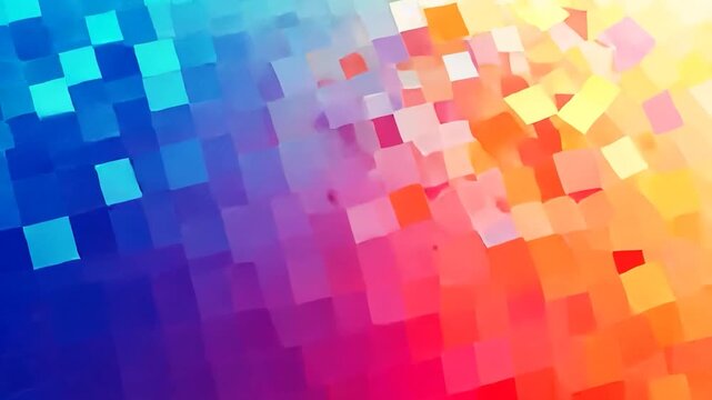 A vibrant, abstract mosaic of colorful squares blending seamlessly.
