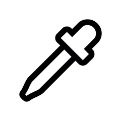 Illustration of a simple black outline dropper with a bulb on a white background vector art