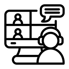 This Online Discussion icon is suitable for Learning Management System, etc