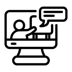 This Online Course icon is suitable for Learning Management System, etc