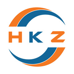 HKZ letter design. HKZ letter technology logo design on a white background. HKZ  Monogram logo design for an entrepreneur and business.