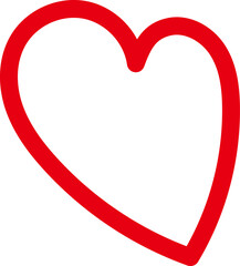 ラフな手描きハートのアイコン単体
Roughly hand-drawn heart icon