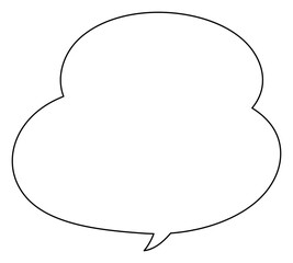 シンプルでおしゃれな手描き吹き出しのイラスト