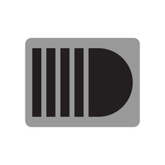 Car Headlight Beam Icon – Automotive Lighting Vector