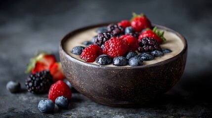 A nourishing berry filled smoothie bowl