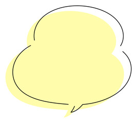 シンプルでおしゃれな手描き吹き出しのイラスト