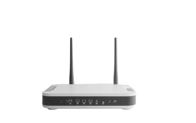 Fototapeta premium Black and white Wi-Fi internet isolated on white background, png
