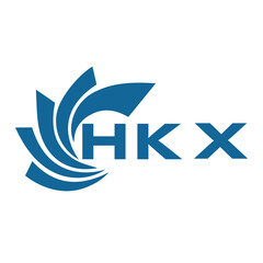 HKX letter design. HKX letter technology logo design on a white background. HKX  Monogram logo design for an entrepreneur and business.