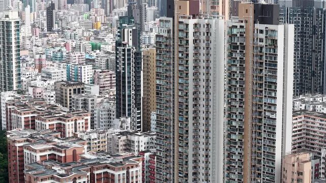 Sham Shui Po Streetscape in Urban Hong Kong July 12 2025
