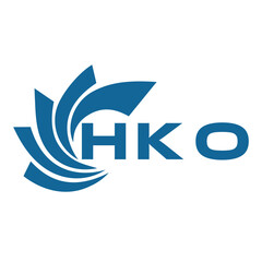 HKO letter design. HKO letter technology logo design on a white background. HKO  Monogram logo design for an entrepreneur and business.