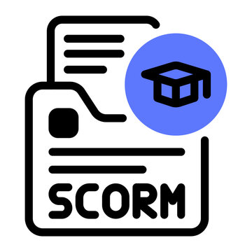 This SCORM File icon is suitable for Learning Management System, etc