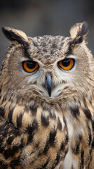Fototapeta premium Detailed Owl Portrait Macro Photo