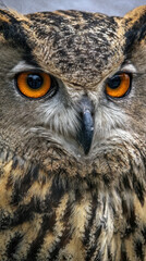 Fototapeta premium Detailed Owl Portrait Macro Photo