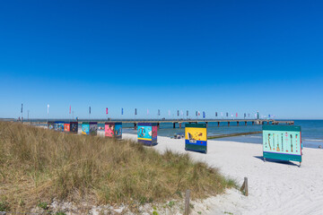 Open Air Fotoausstellung am Strand in Zingst an der Ostsee.