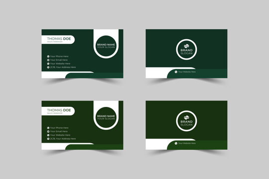 Creative Business Card Design, Modern and Clean Visiting Card Vector Template, Professional Branding Identity Layout