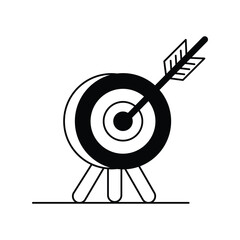 Goal  glyph icon with white background vector stock illustration