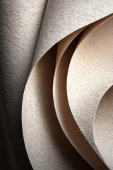 Creamy paper curves,  soft folds