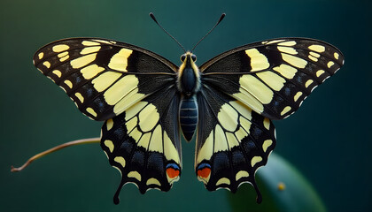 butterfly on black background