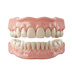 Obraz premium Dentures or false teeth isolated on transparent background.