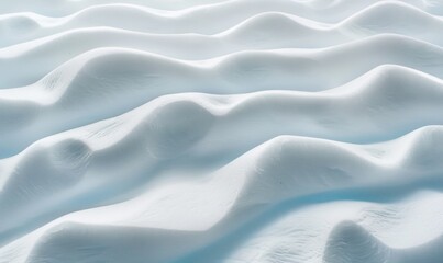 Obraz premium Abstract wave pattern of white and light blue fluid forms texture