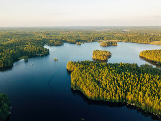 Scenic Swedish Landscape with Lakes