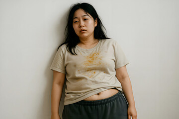 Overweight Korean Woman Stock Photo, Body Positivity and Realistic Body Image