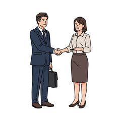 Business People Handshake Dealmaking Partnership Success Meeting