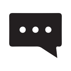 black speech bubble icon