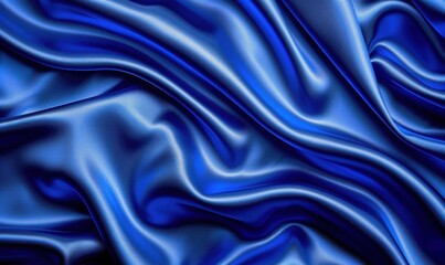 Obraz premium Elegant blue silk fabric texture background for fashion and design projects