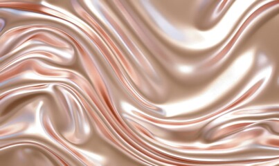 Elegant satin fabric with smooth texture and flowing pattern background