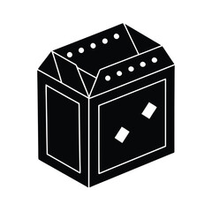 Diwali vector art of vintage speaker icon, black and illustration, isolated