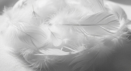 Fototapeta premium Plumas blancas suaves