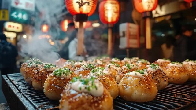 shinsekai takoyaki famous street osaka video