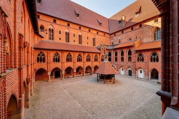 Malbork on the Nogat river the largest medieval brick castle.