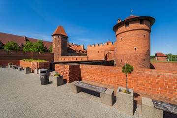 Malbork on the Nogat river the largest medieval brick castle.