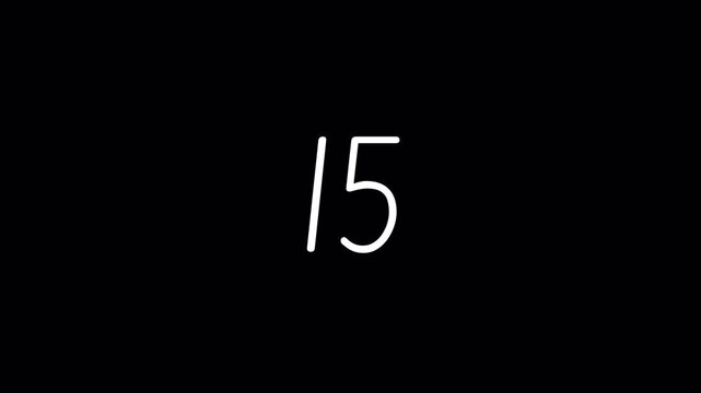 The number twenty in a simple, elegant white font on a black background. Minimalist design for anniversaries, dates, or graphic design elements.