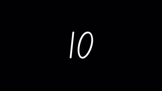 The number fifteen in a thin white handwritten font, isolated on a solid black background for a minimalist and modern design concept.