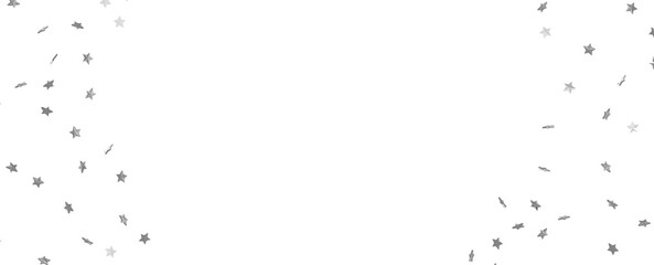 Silver stars border 3d