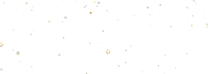 Sparkling background with gold and silver stars. Perfect for festive designs.