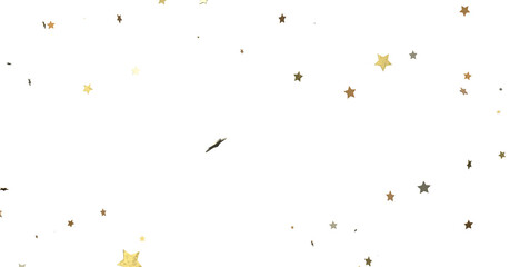 Obraz premium Stellar Christmas Drift: Radiant 3D Illustration Showcasing Descending Holiday Stars in Motion