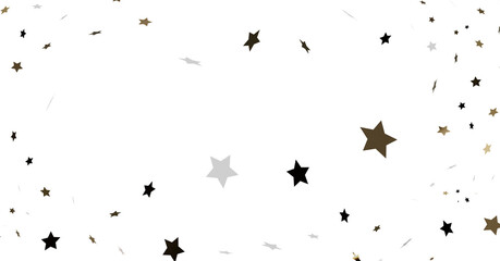 Scattered Stars on White Background