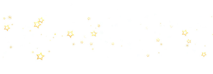 Sparkling gold stars confetti on white. Perfect for celebrations, holidays, and magical designs.