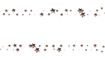 Beautiful rose gold stars scattered on white background. Perfect for cards, invitations, and more!