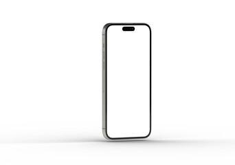High-quality stock photo of a modern smartphone with a blank screen, perfect for app presentations or website mockups.