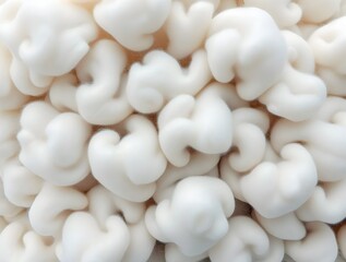 Closeup of Soft White Organic Forms Texture
