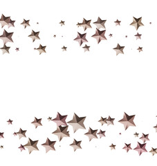Elegant rose gold stars on white. Perfect for festive designs, cards, and backgrounds.
