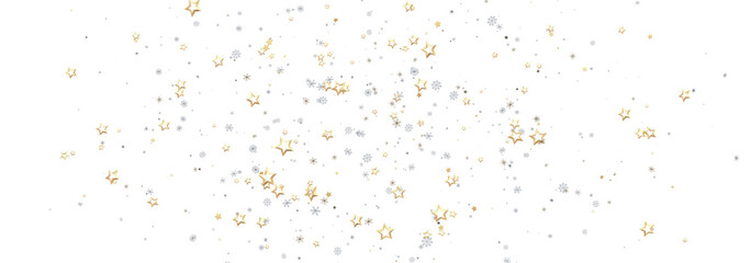 Sparkling festive background with gold and silver stars. Perfect for holidays, celebrations, and more.