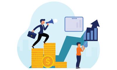 Business Growth and Financial Success Icons Money, Investment, and Profit Vector Set